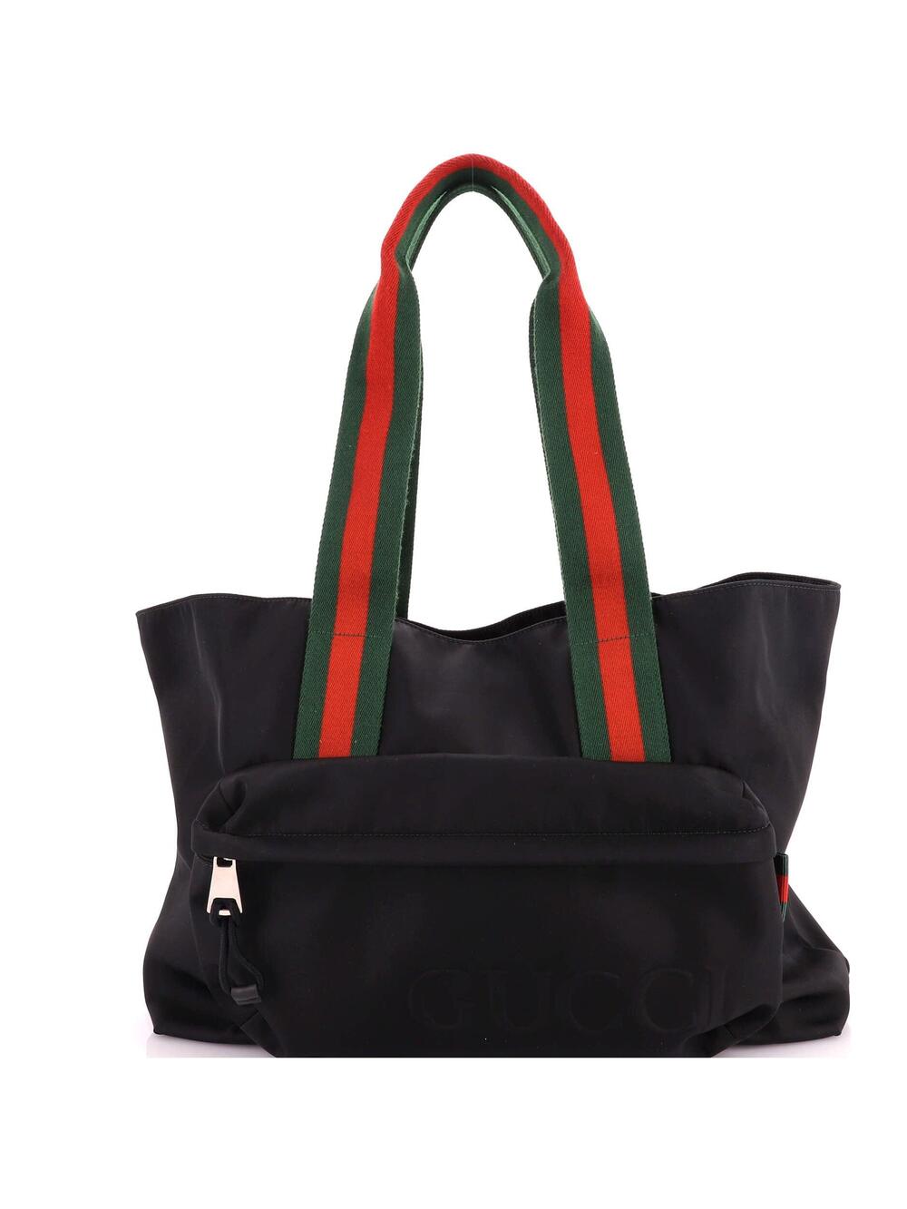 Gucci Logo Web Pocket Tote Embossed #366642G13B